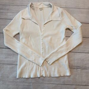 Women's Cream Cardigan Sweater